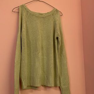 Size small cold shoulder open back sweater